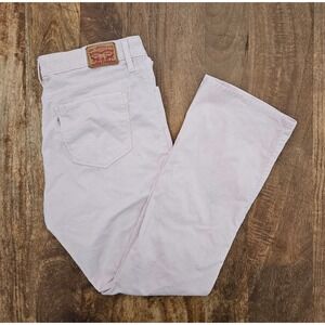 Levi's 725 Jeans Womens 33 Pink Corduroy High Rise Bootcut Pants